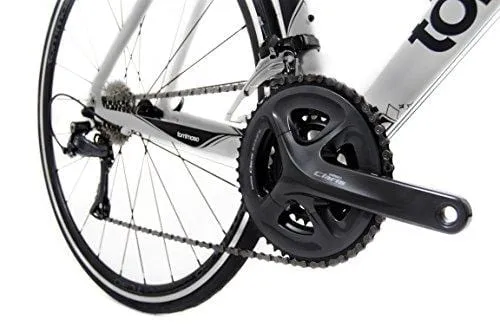 Tommaso Forcella Endurance Aluminum Road Bike, Carbon Fork, Shimano Claris R2000, 24 Speeds, Aero Wheels - Matte White - Extra Small