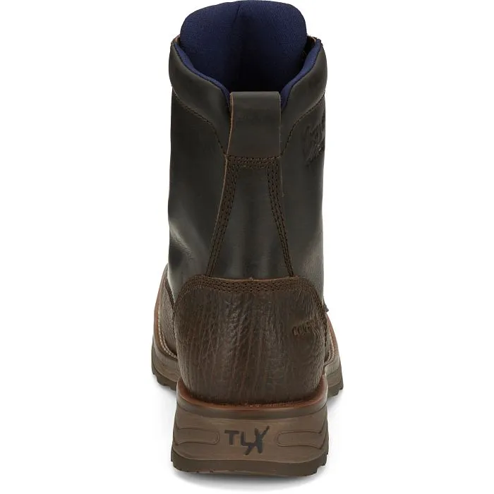 Tony Lama High Range Brown Pecan 8" Waterproof Comp Toe Work Boot