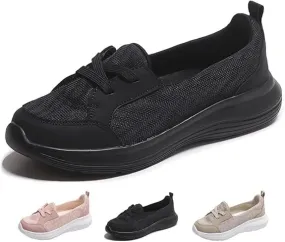 Women Orthopedic Walking Shoes,Women’s Breathable Slip on Arch Support Non-Slip Shoes 2024 Wide Width Fit Walking Woven Orthopedic Soft Loafers Sneakers Boat Shoes