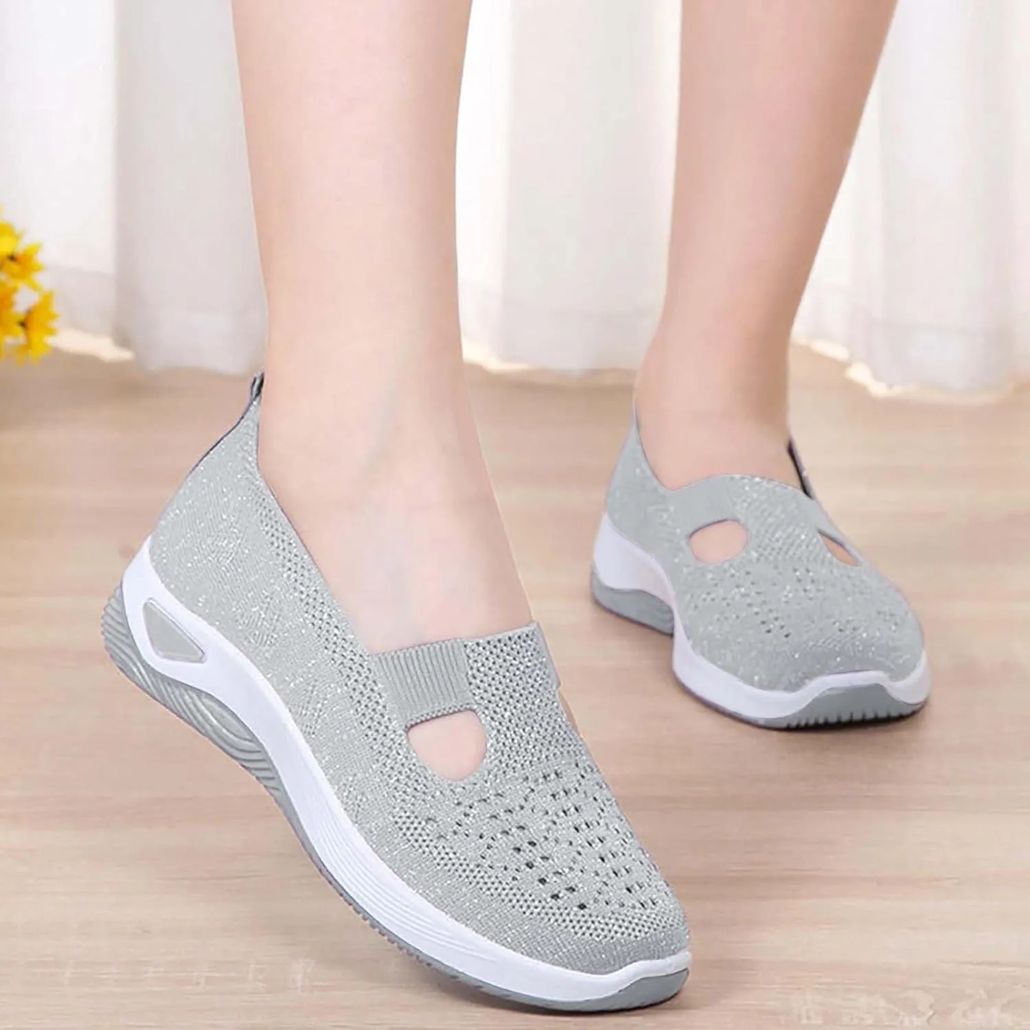 Women Walking Shoes Sock Sneakers Slip-On Breath Mens Tennis Shoes Sports Dressy Casual Shoes Black Sneakers Steel Toe Tennis Shoe Loafers Shoe