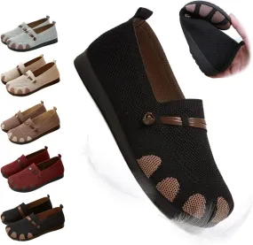 Women's Orthopedic Slip-On Shoes Loafer Comfortable & Breathable Woven Sneakers with Arch Support, Casual Walking, Work & Outdoor Shoes for Nurses