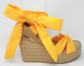Yellow Sky Ahead High Wedges Espadrilles