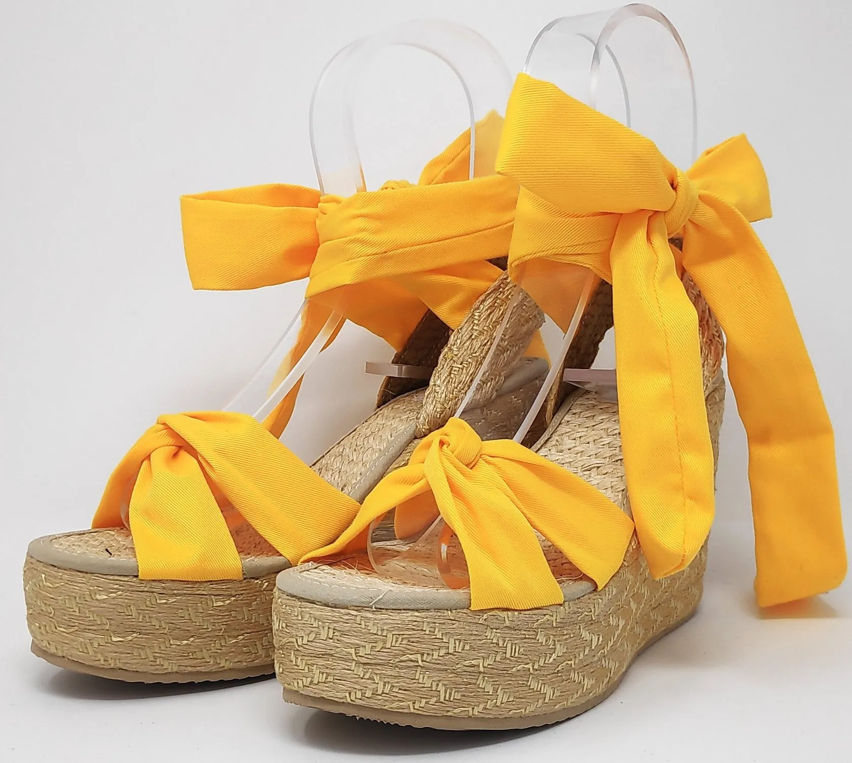 Yellow Sky Ahead High Wedges Espadrilles
